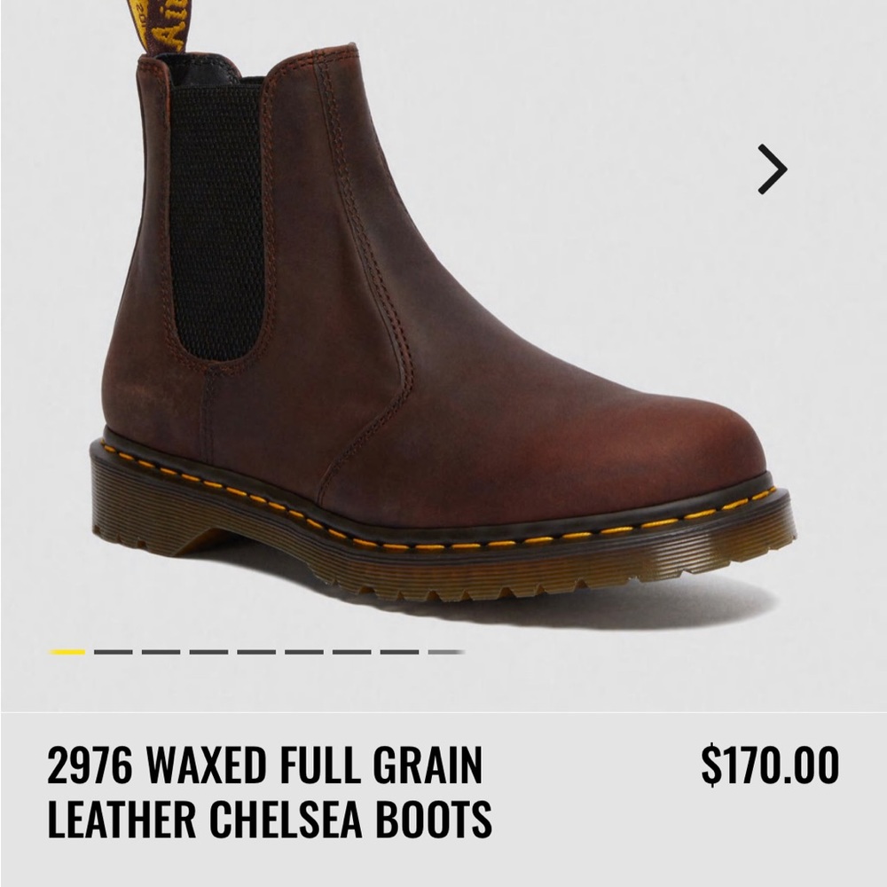 Dr.Martens 2976 waxed full grain leather Chelsea boots